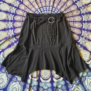 2000’s vibe black silk skirt